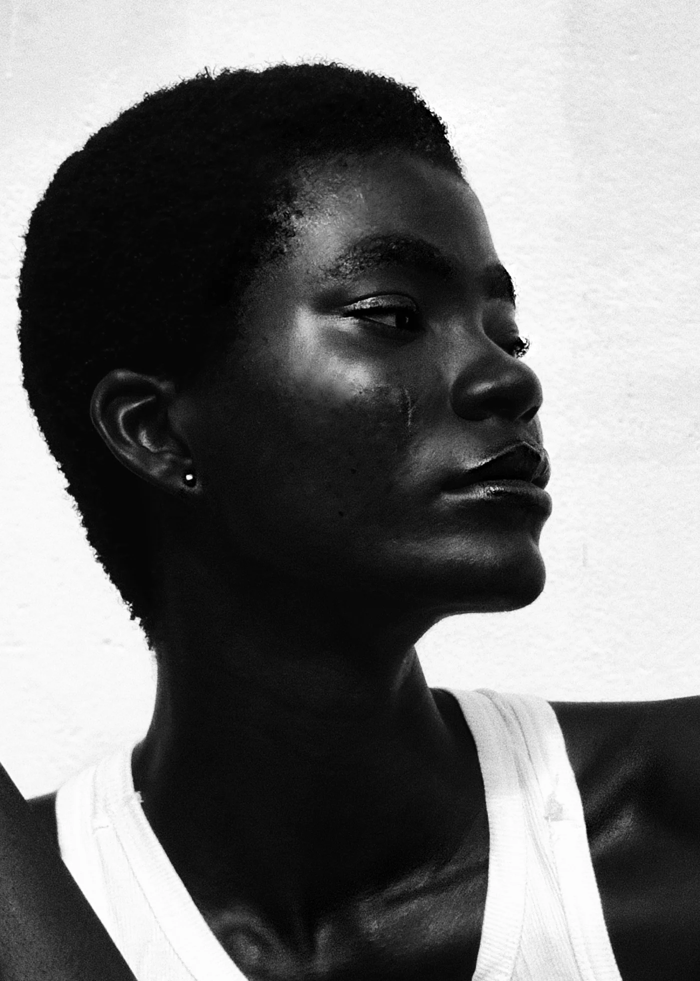 Black and white portrait of a creative professional